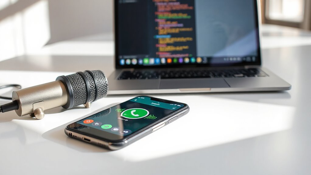 record whatsapp calls transcribe